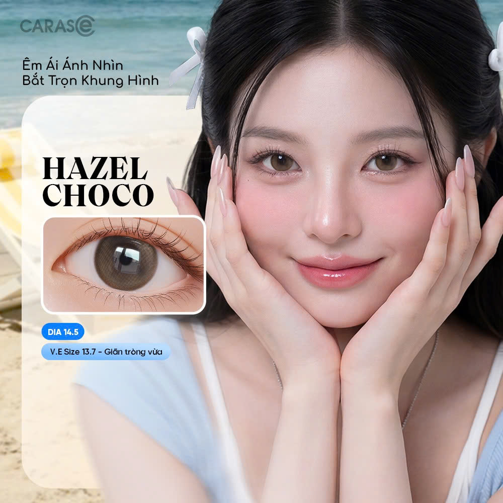 [1 Chiếc] - Kính áp tròng 3 tháng - HAZEL CHOCO BASIC