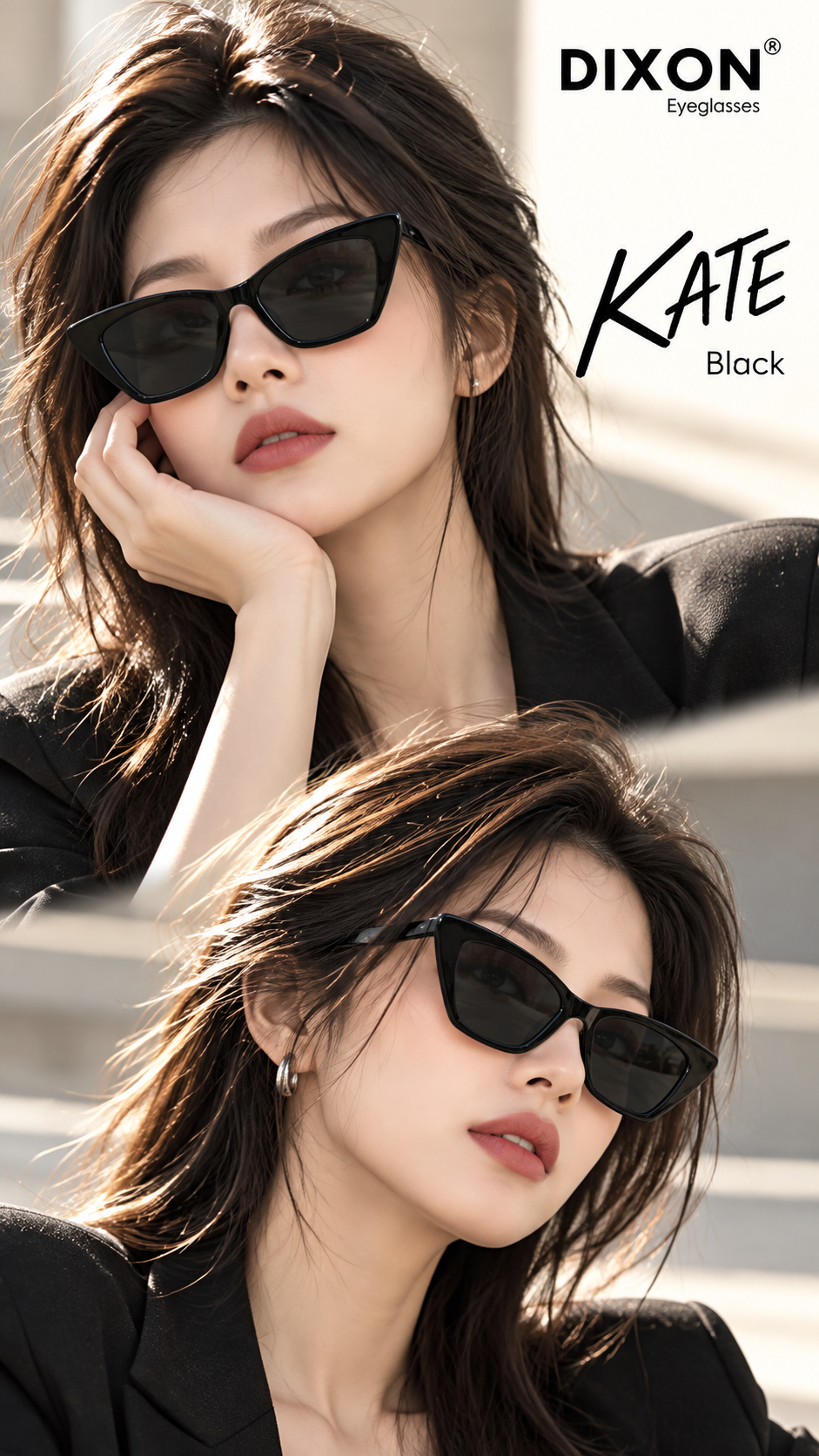 Kính Mát Nhựa KATE Black Ver A