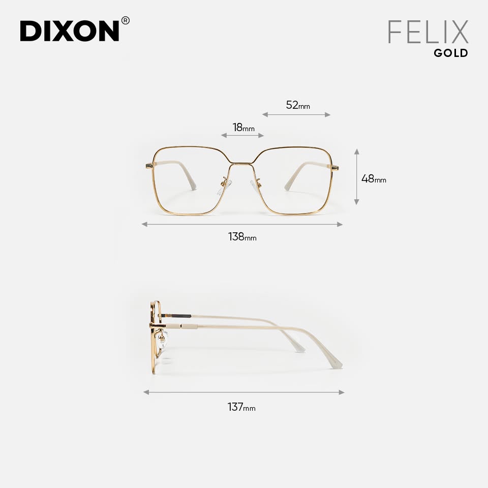 Kính gọng Kim loại FELIX Gold Ver A