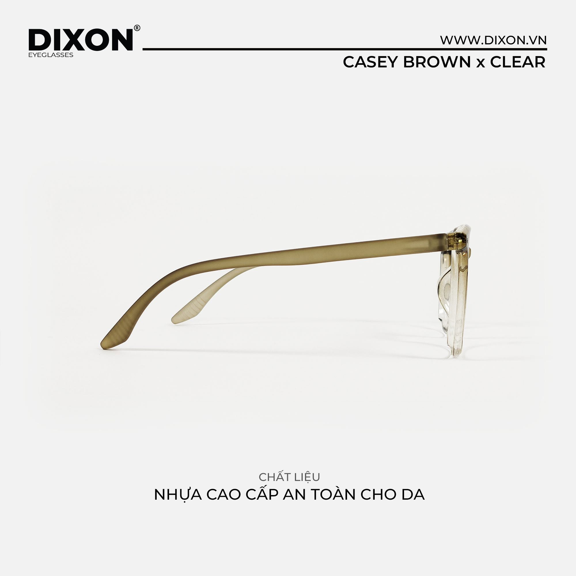 Kính gọng Nhựa CASEY Brown x Clear Ver A