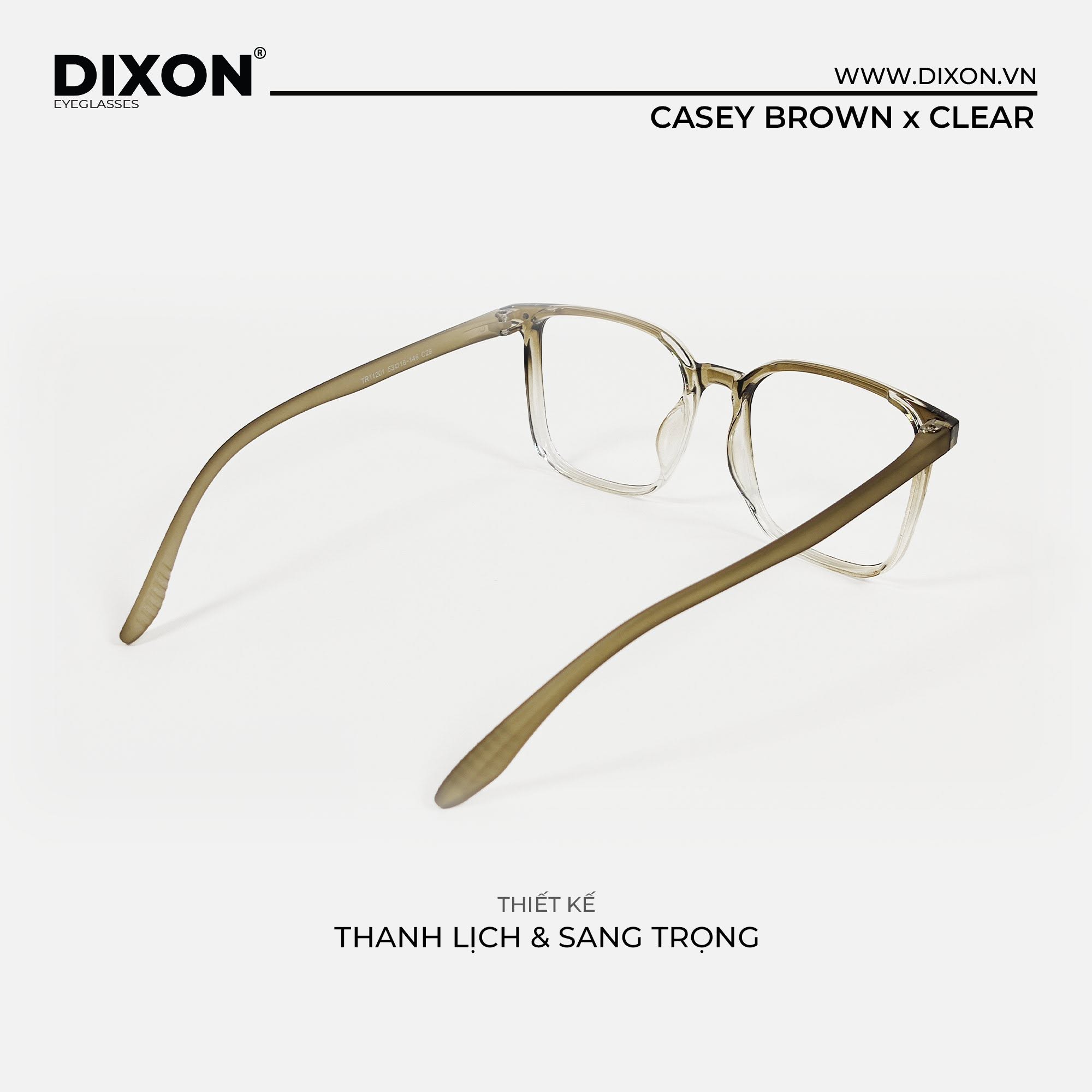 Kính gọng Nhựa CASEY Brown x Clear Ver A