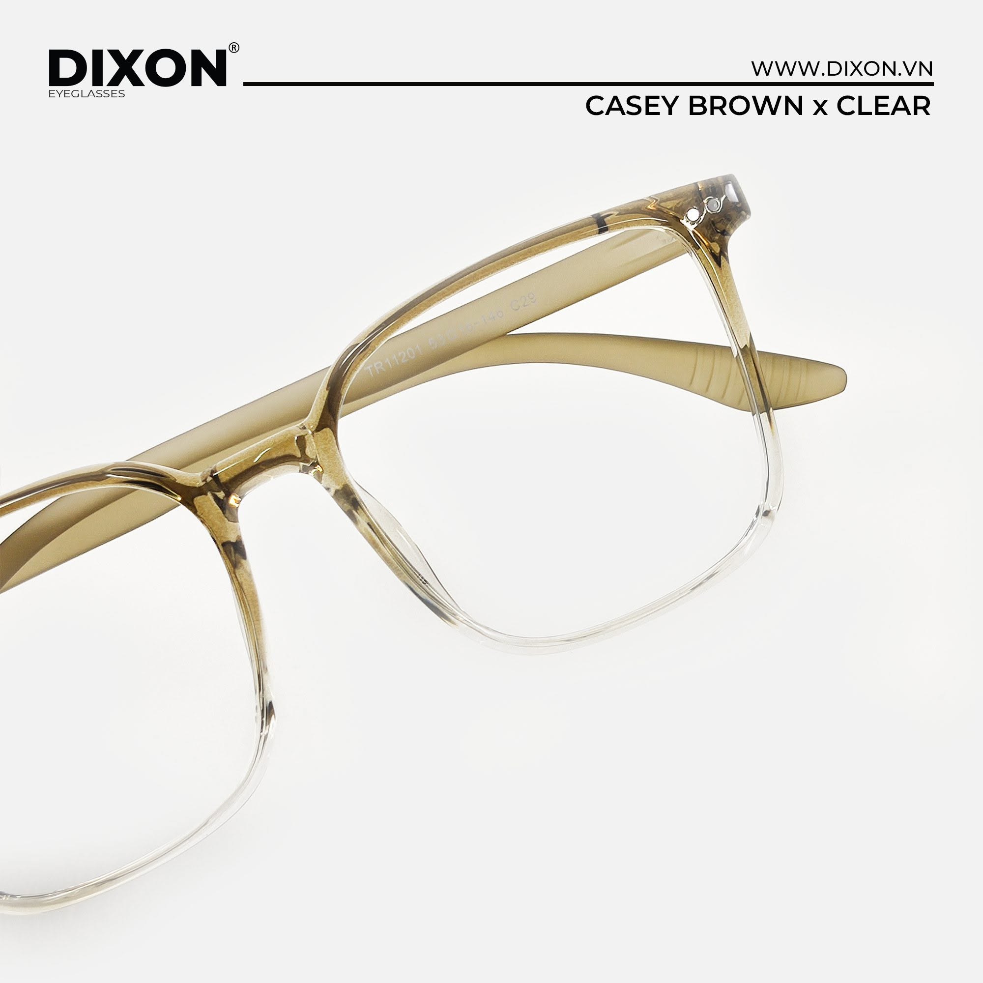 Kính gọng Nhựa CASEY Brown x Clear Ver A