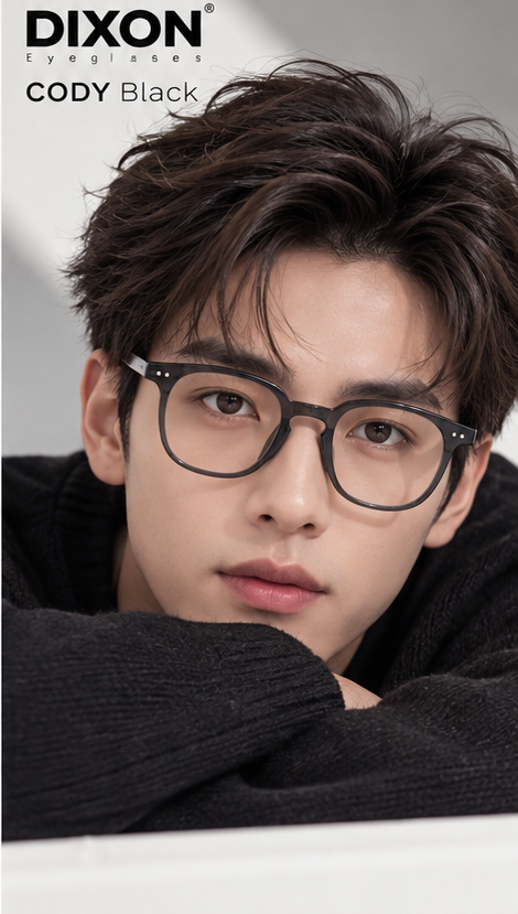 Kính gọng Nhựa CODY Black Ver A
