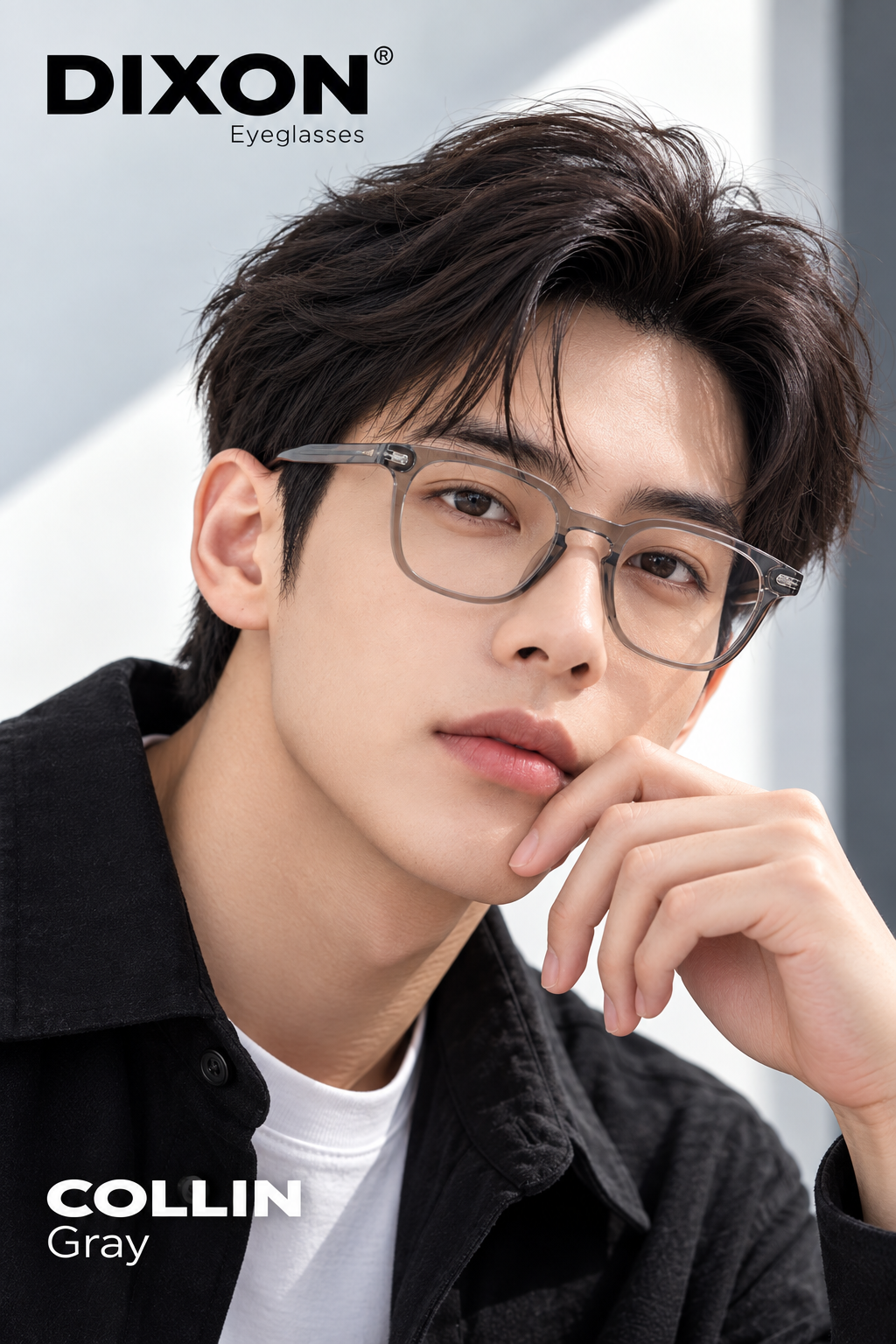 Kính gọng Nhựa COLLIN Gray Ver A