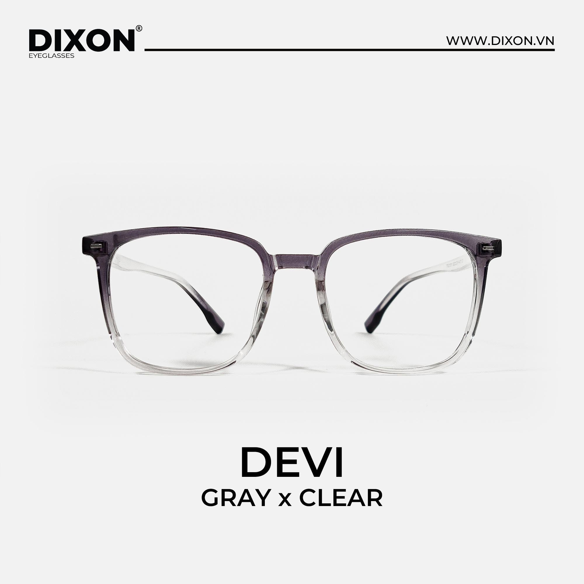 Kính gọng Nhựa DEVI Gray x Clear Ver A