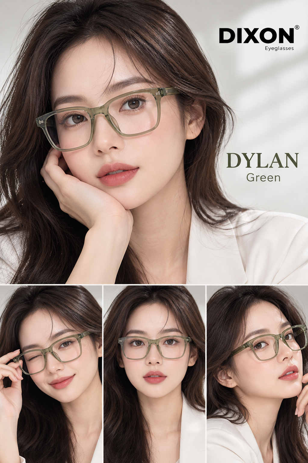Kính gọng Nhựa DYLAN Green Ver A