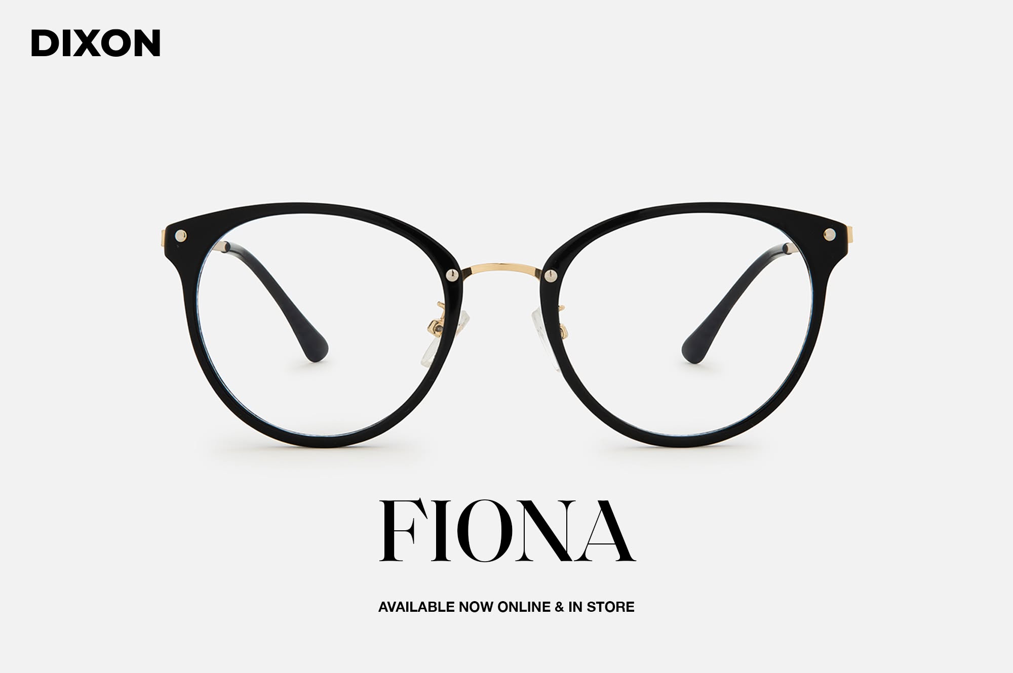 Kính gọng Nhựa FIONA BLACK Ver A
