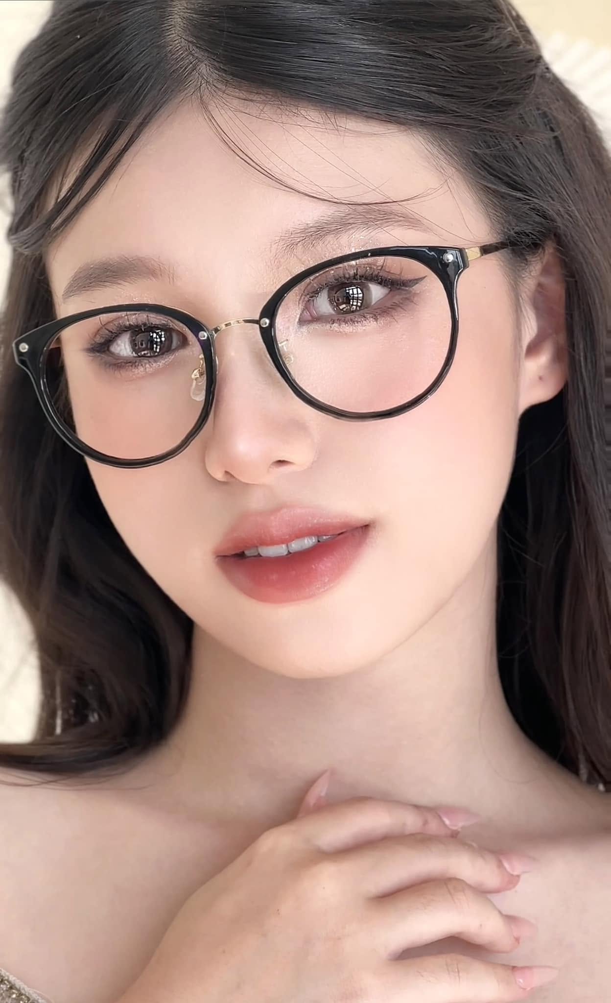 Kính gọng Nhựa FIONA BLACK Ver A