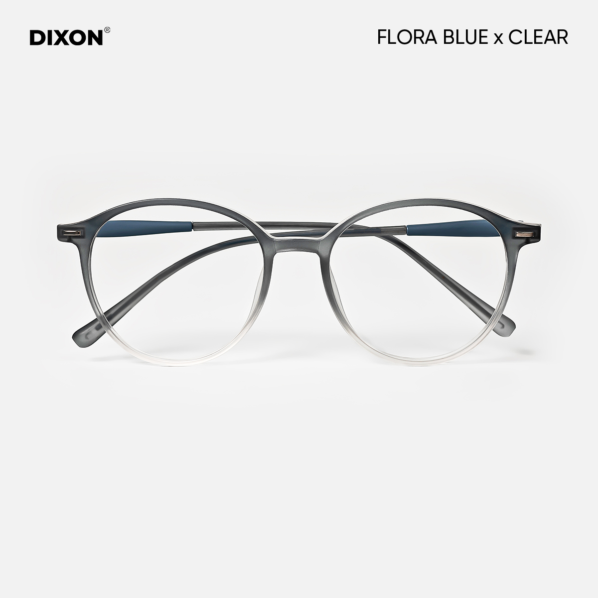 Kính gọng Nhựa FLORA Blue x Clear Ver A