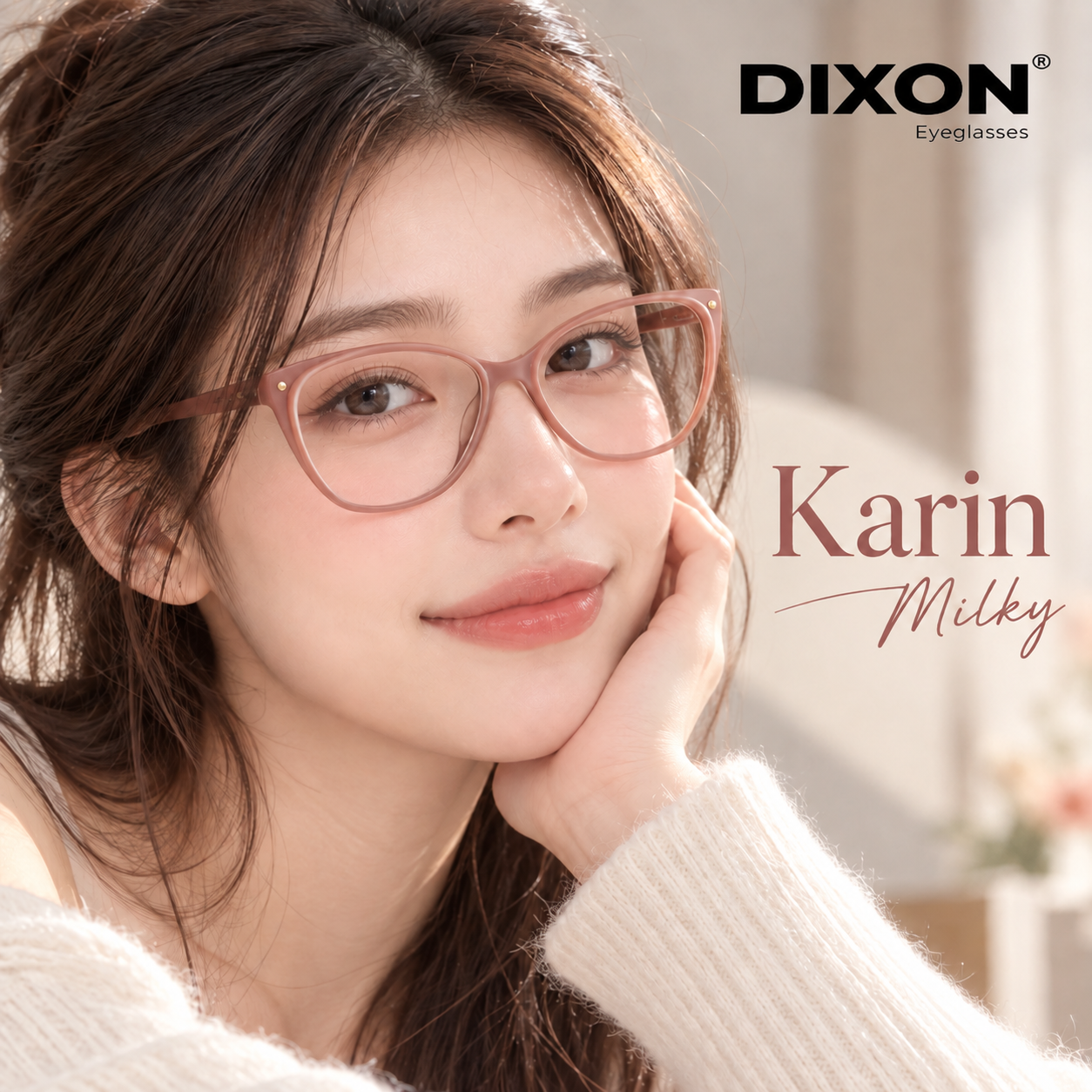 Kính gọng Nhựa Karin Milky Ver A