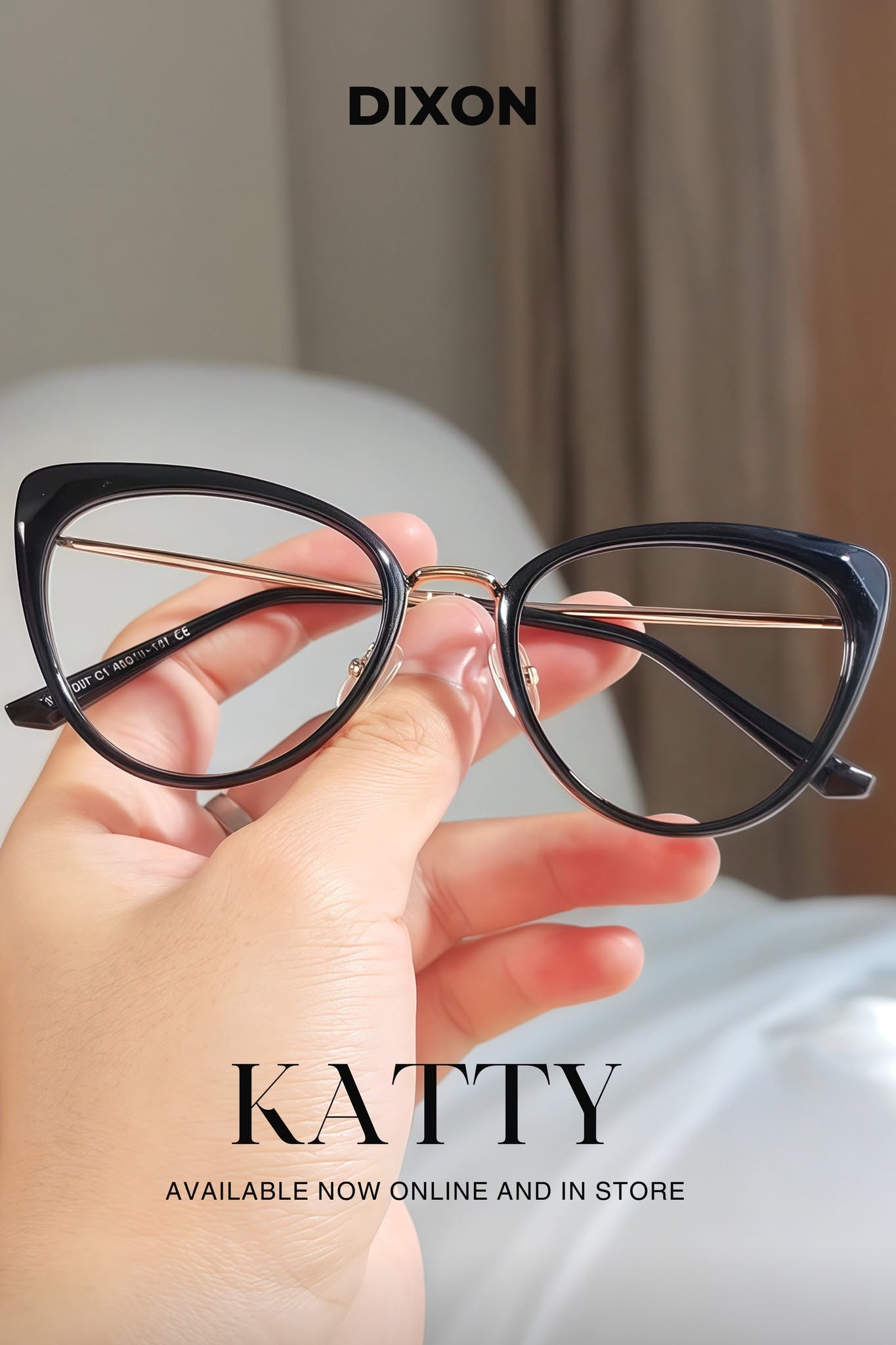 Kính gọng Nhựa Katty Black Ver A