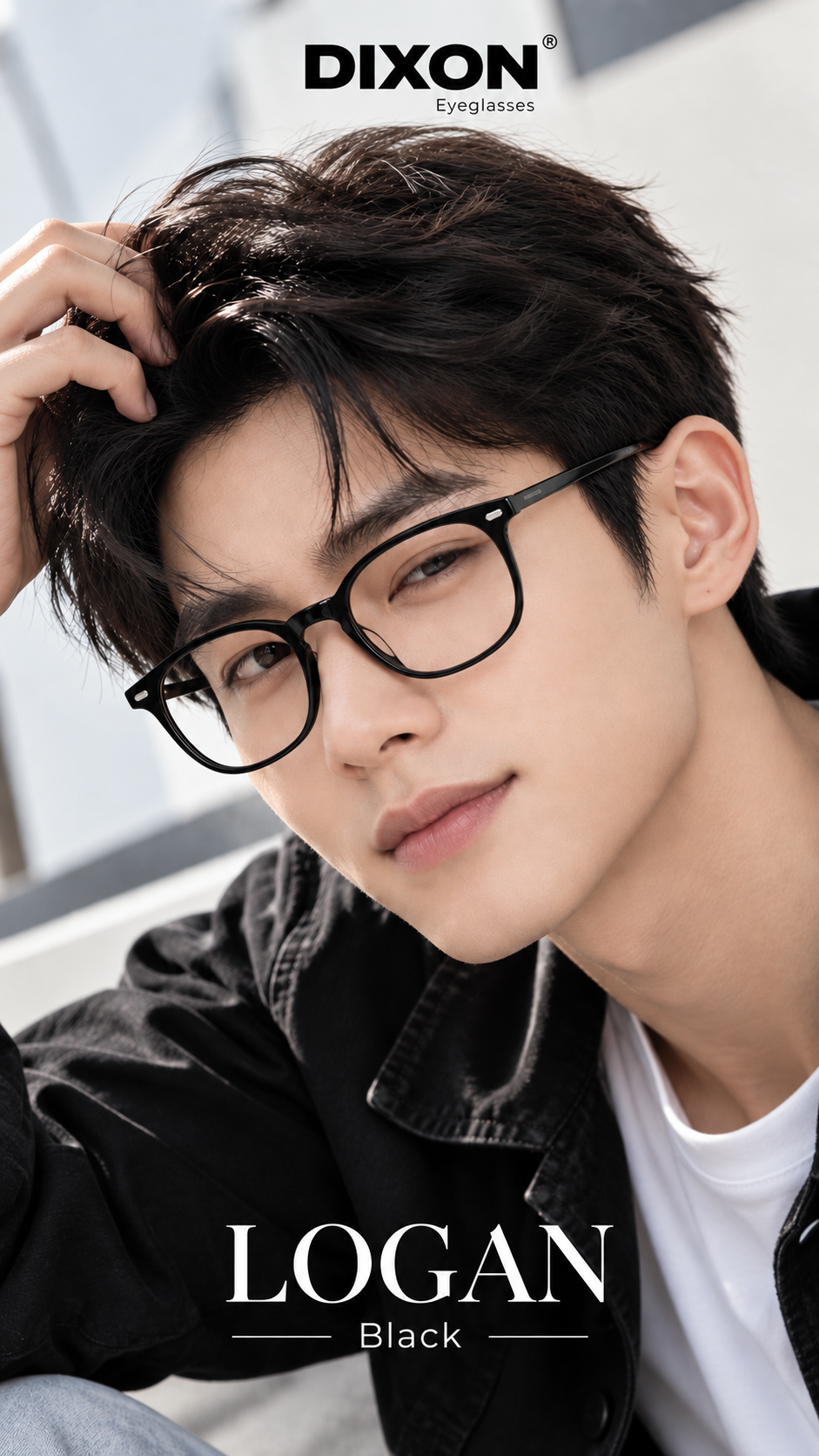 Kính gọng Nhựa LOGAN Black Ver A