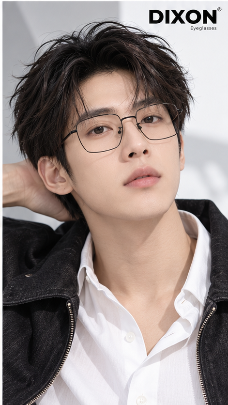 Kính gọng kim loại ALVIN Black Ver A