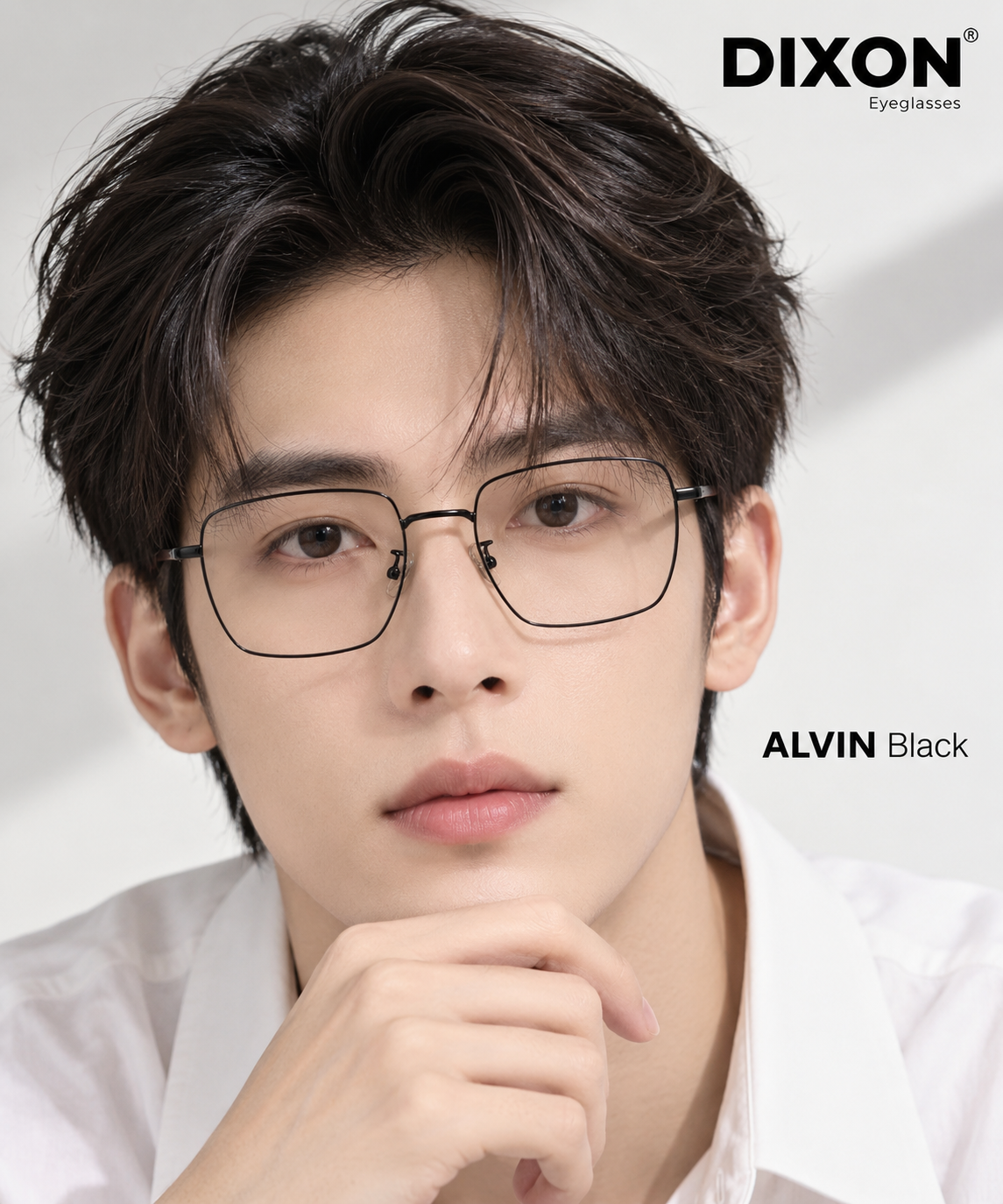 Kính gọng kim loại ALVIN Black Ver A