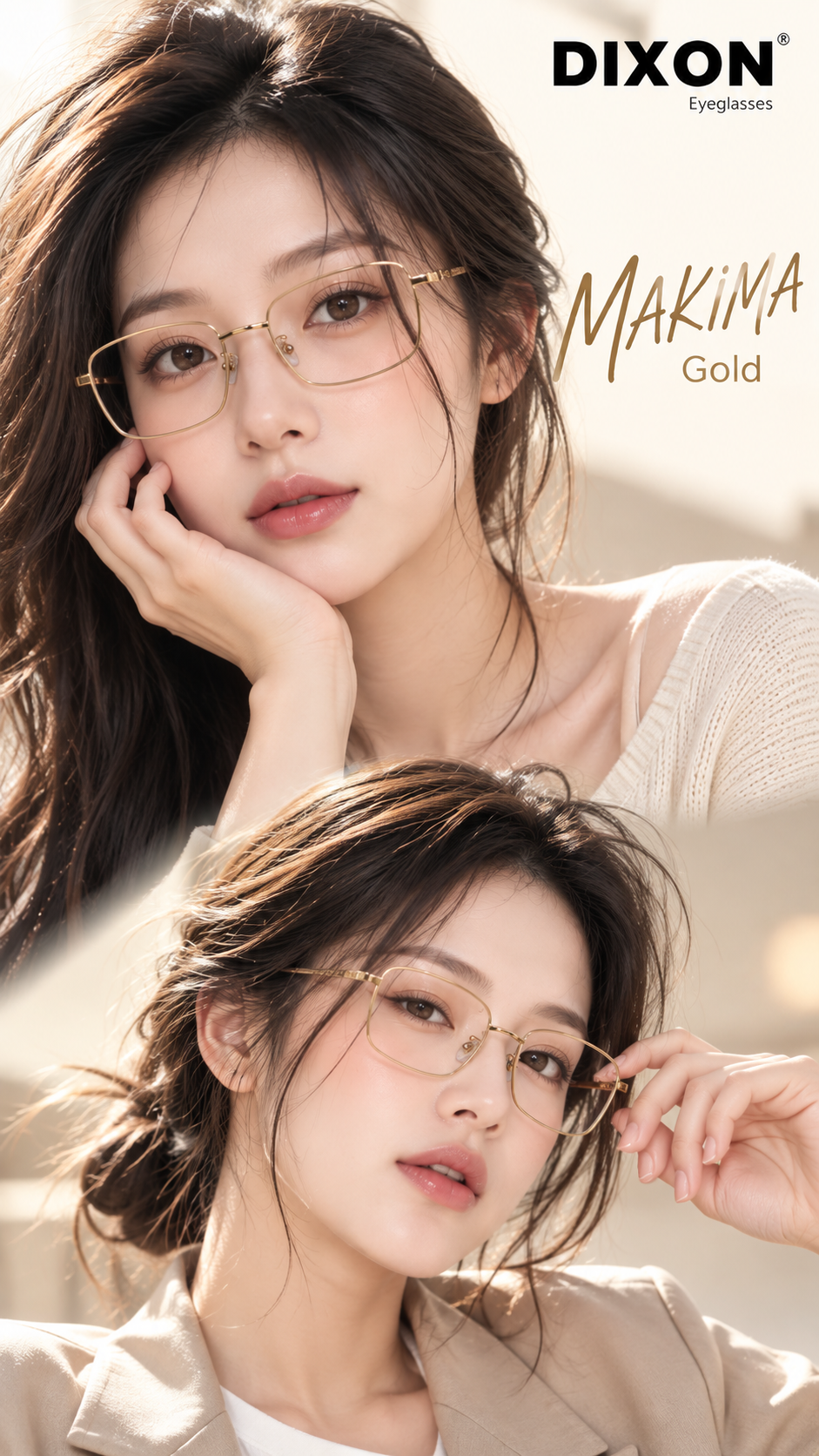Kính gọng kim loại MAKIMA Gold Ver A