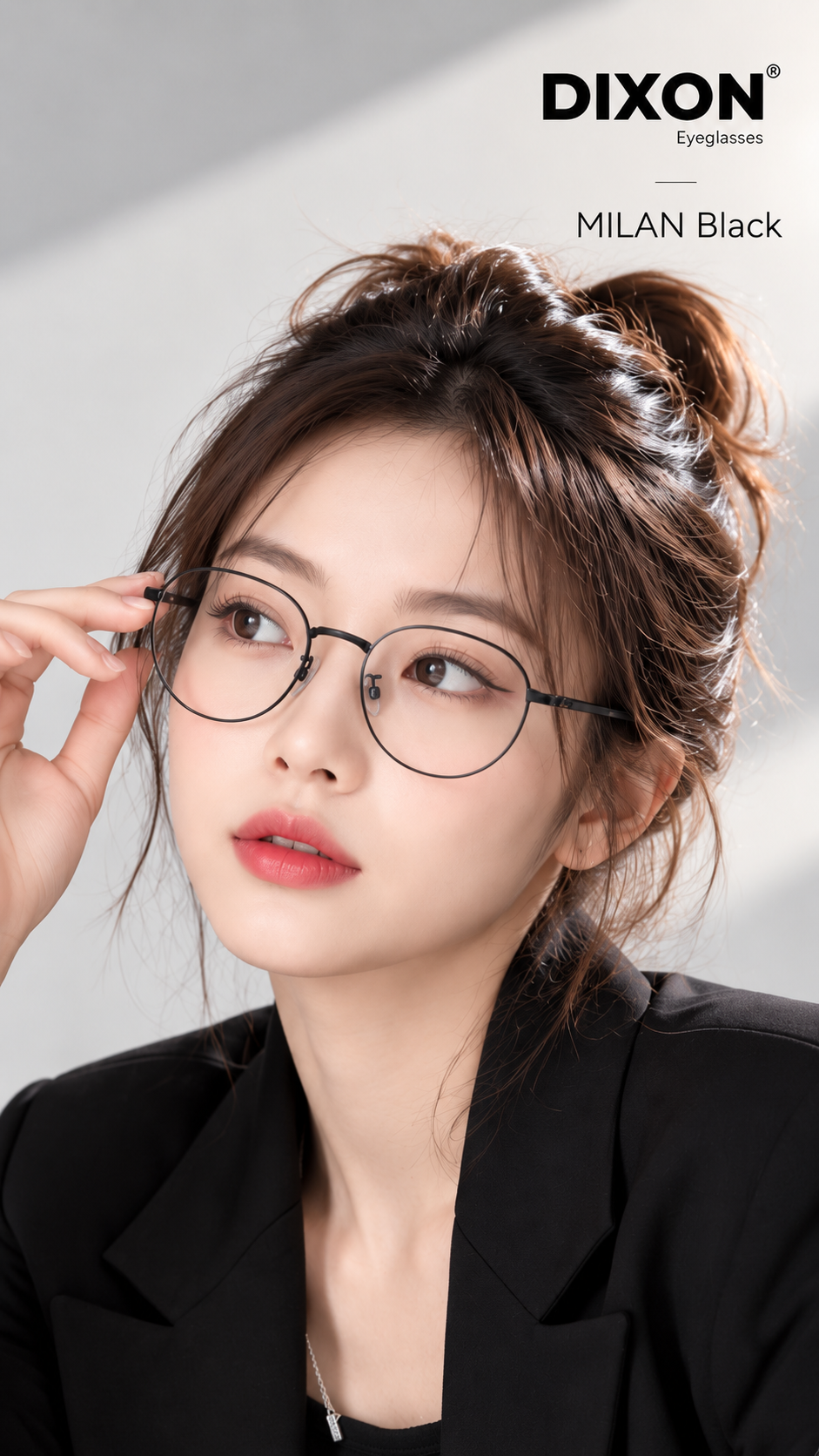 Kính gọng kim loại MILAN Black Ver A