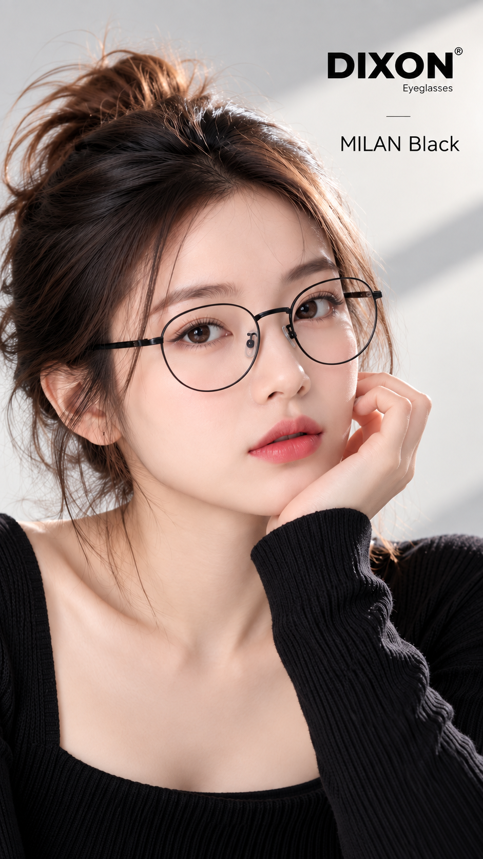 Kính gọng kim loại MILAN Black Ver A