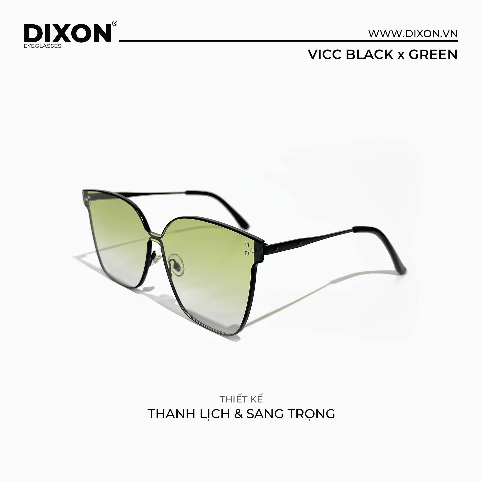 Kính mát Kim loại VICC BLack x Green Ver A