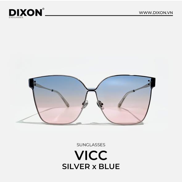 Kính mát Kim loại VICC Silver x Blue Ver A
