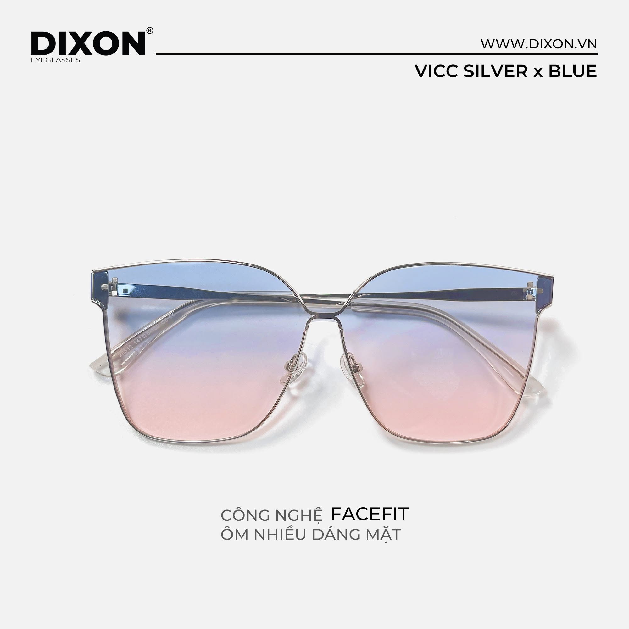 Kính mát Kim loại VICC Silver x Blue Ver A