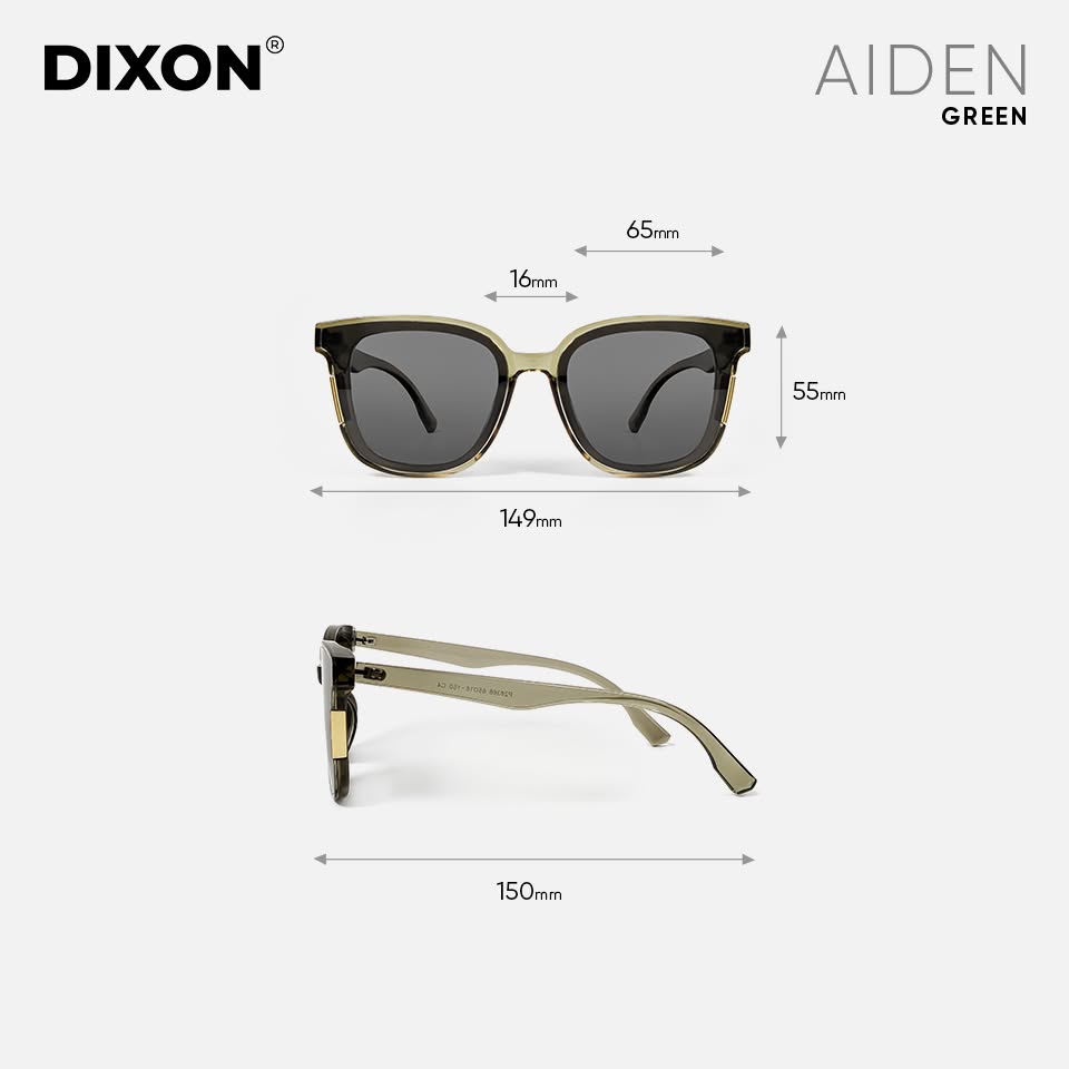 Kính mát Nhựa AIDEN Green Ver A