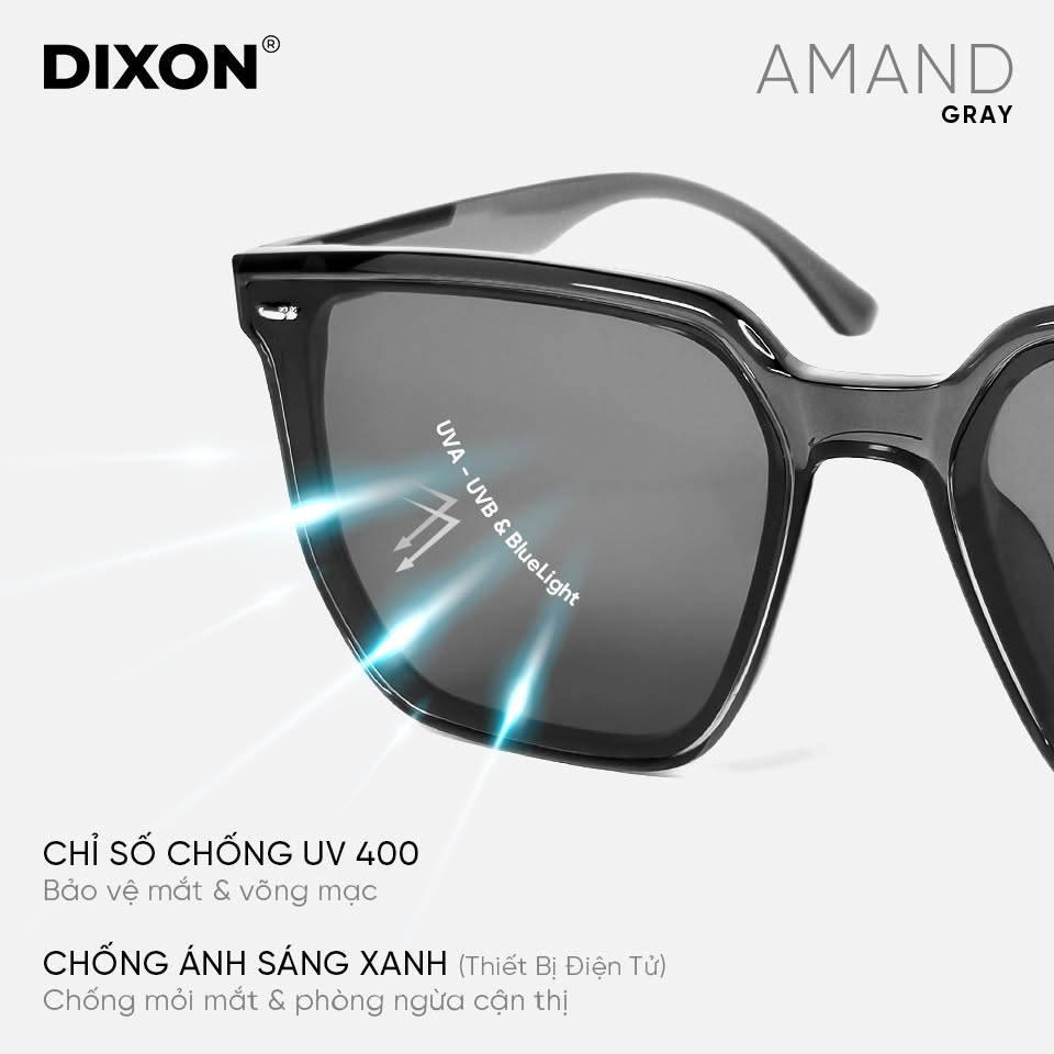 Kính mát Nhựa AMAND Gray Ver A