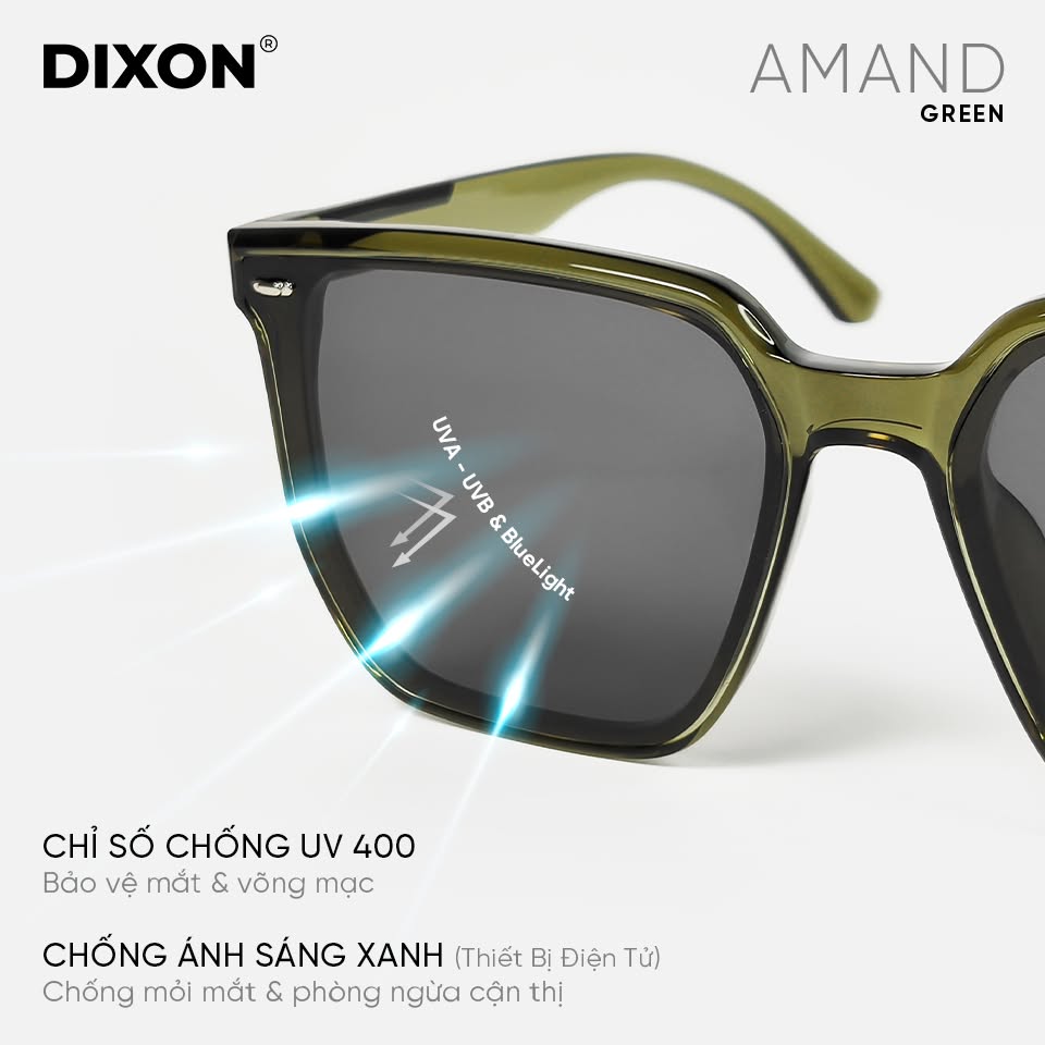 Kính mát Nhựa AMAND Green Ver A