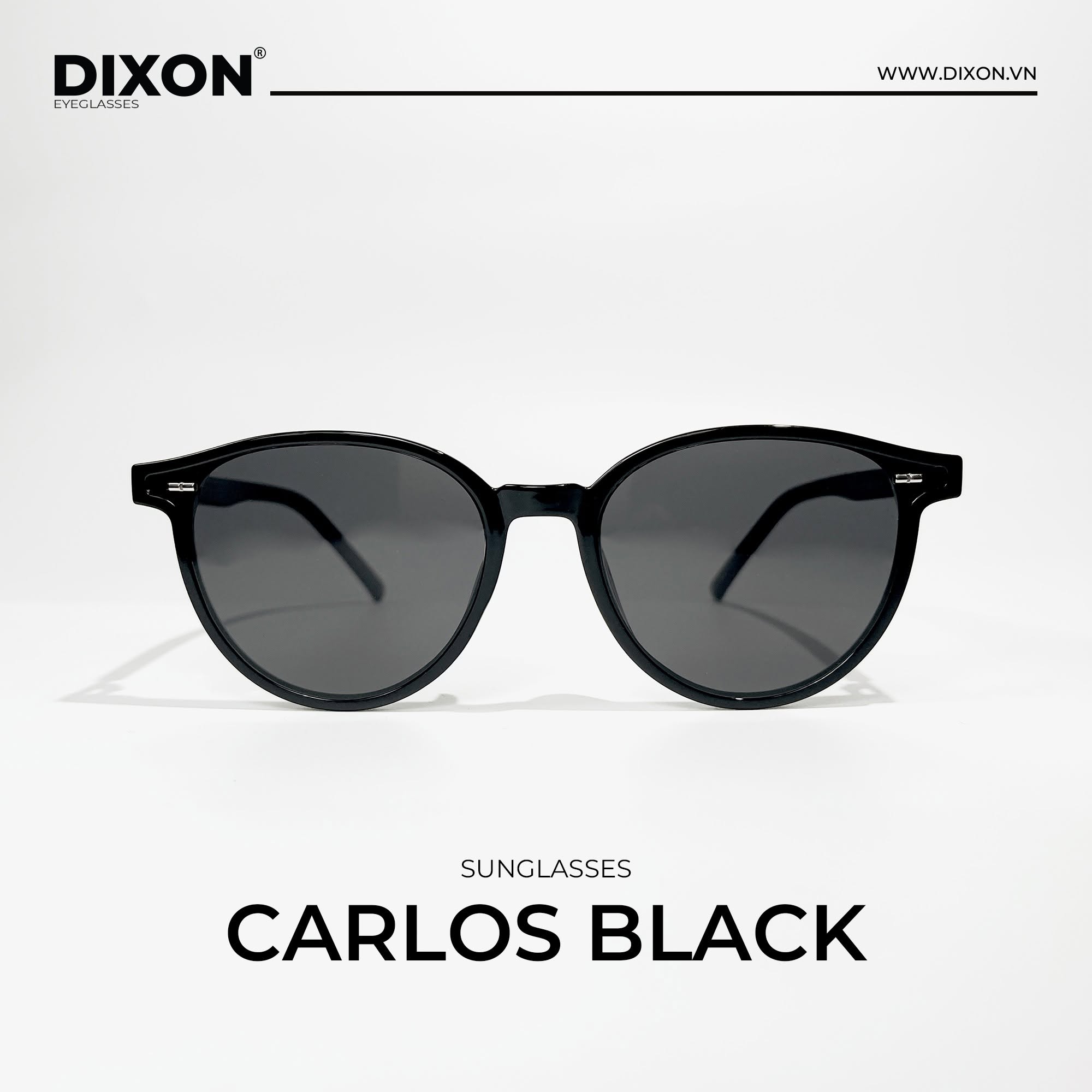 Kính mát Nhựa CARLOS Black Ver A
