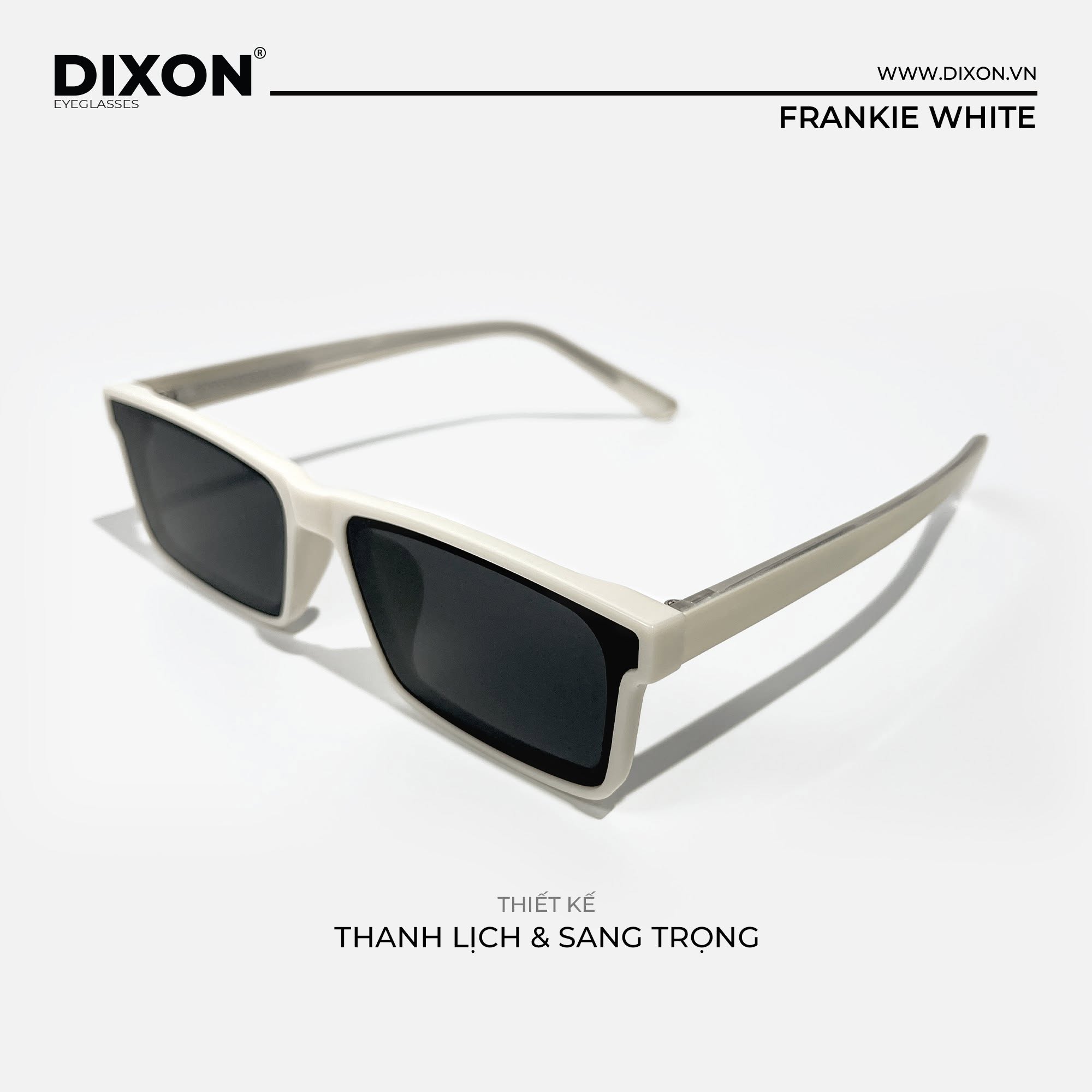 Kính mát Nhựa FRANKIE White Ver A