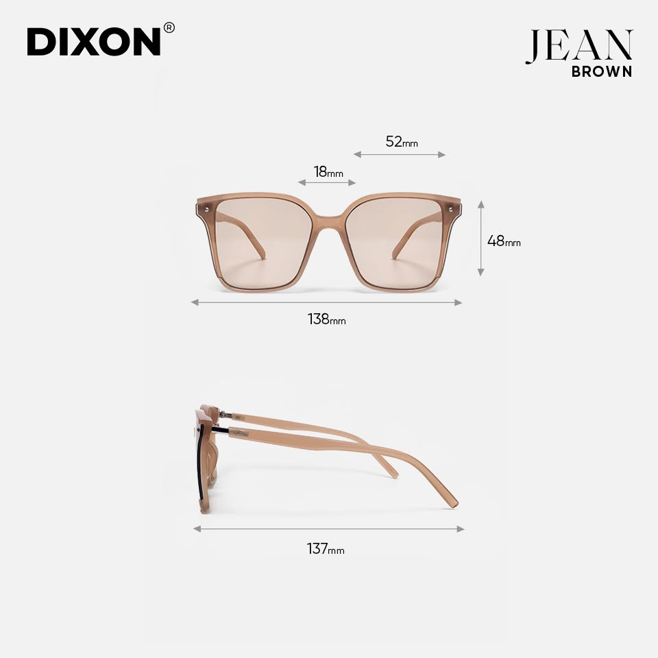 Kính mát Nhựa JEAN Brown Ver A