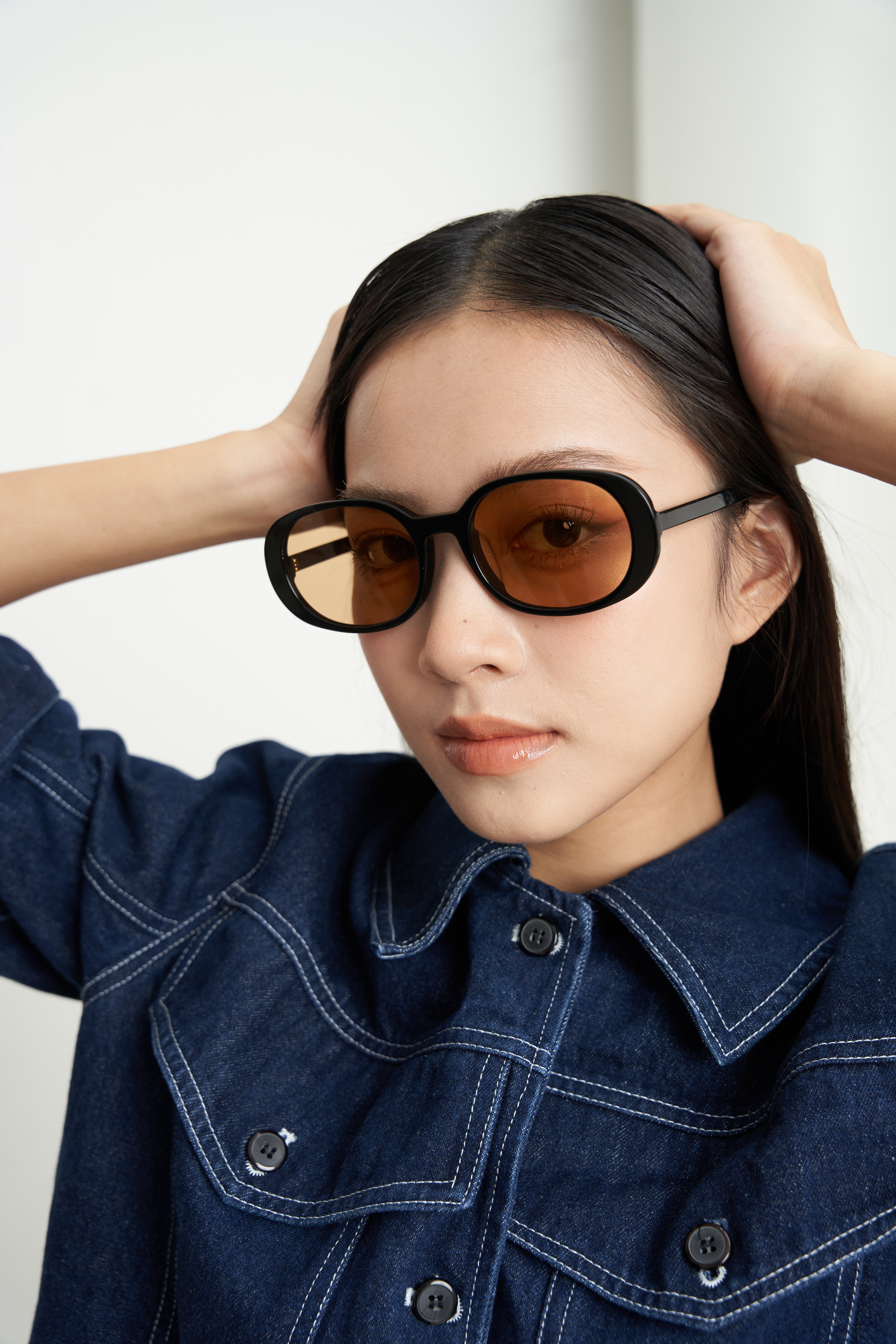 Kính mát Nhựa PEONY Black x Orange Ver A