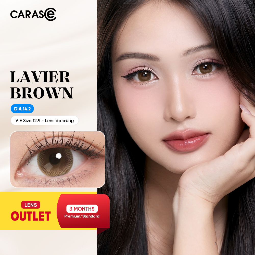 [1 Chiếc] - Kính áp tròng 3 tháng - LAVIER BROWN STANDARD