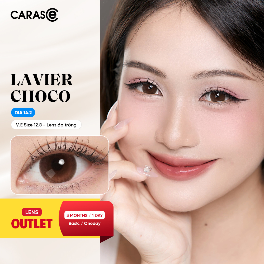 [1 Chiếc] - Kính áp tròng 3 tháng - LAVIER CHOCO BASIC