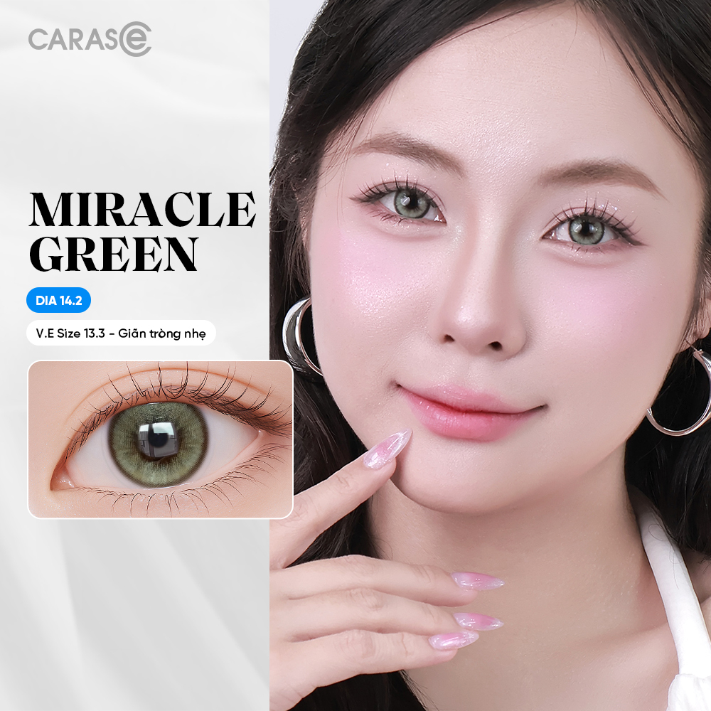 [1 Chiếc] - Kính áp tròng 3 tháng - MIRACLE GREEN BASIC