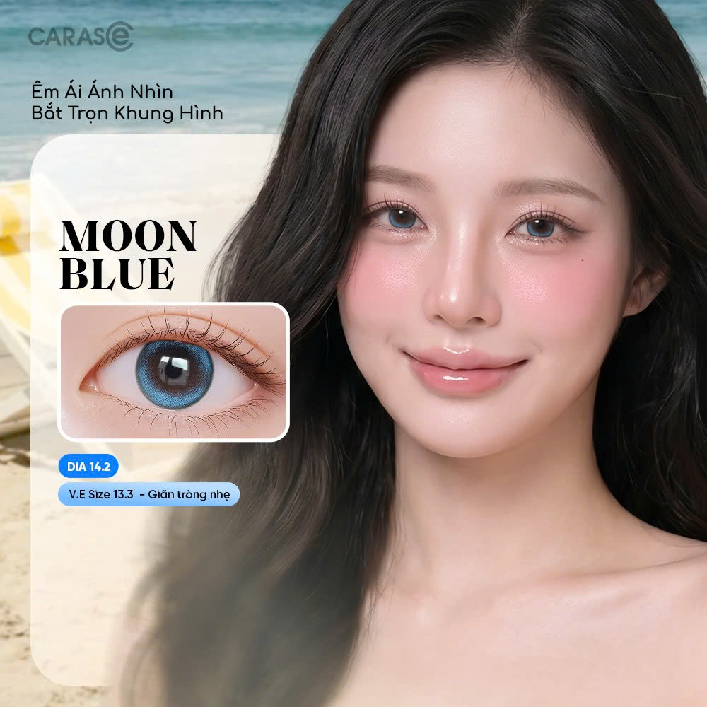 [1 Chiếc] - Kính áp tròng 3 tháng - MOON BLUE BASIC