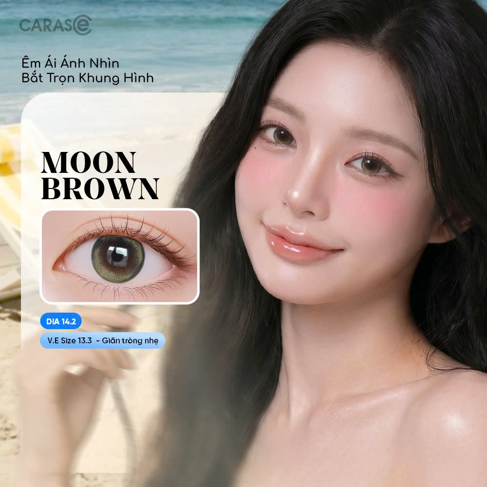 [1 Chiếc] - Kính áp tròng 3 tháng - MOON BROWN BASIC
