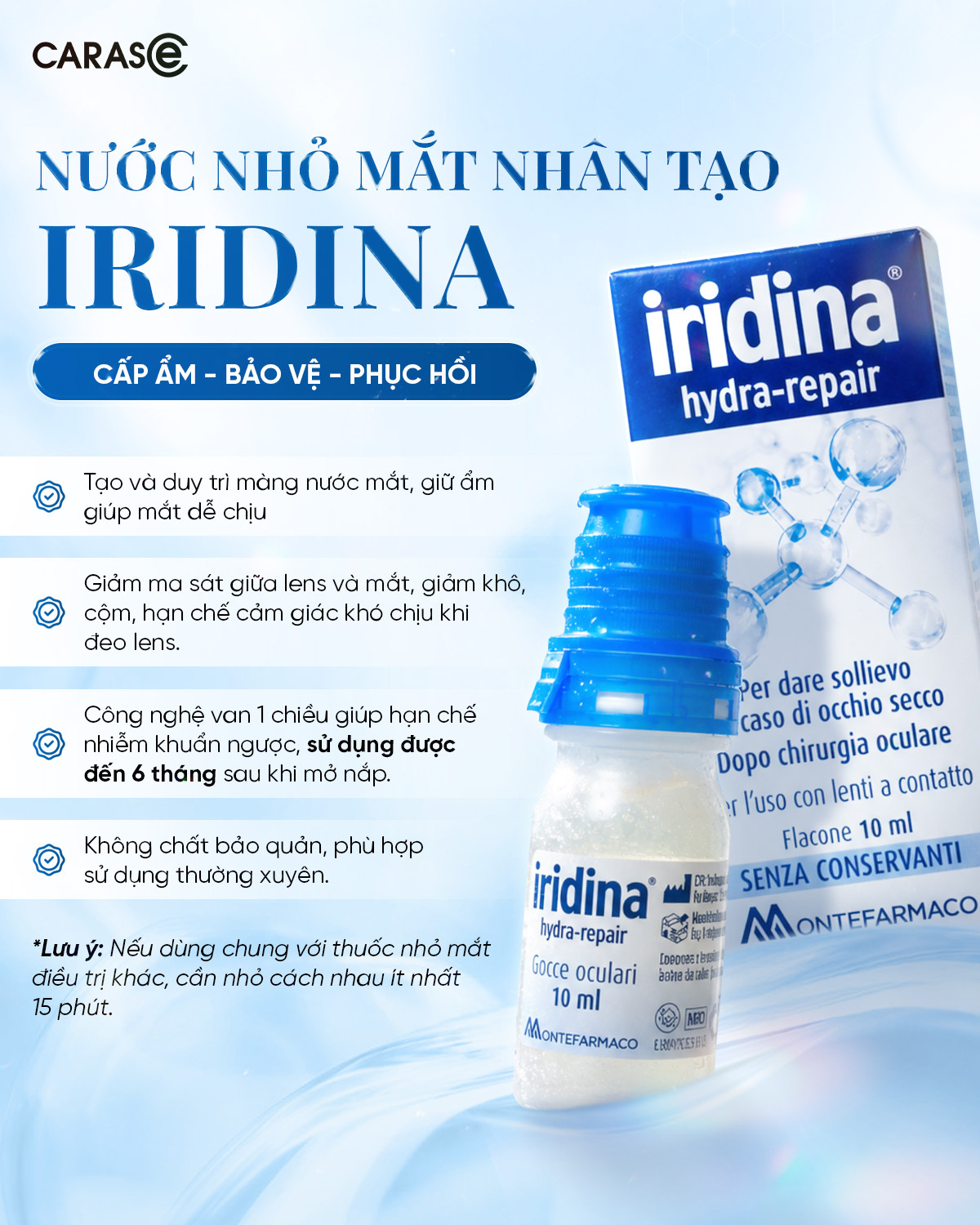 Nhỏ mắt nhân tạo Iridina 10ml