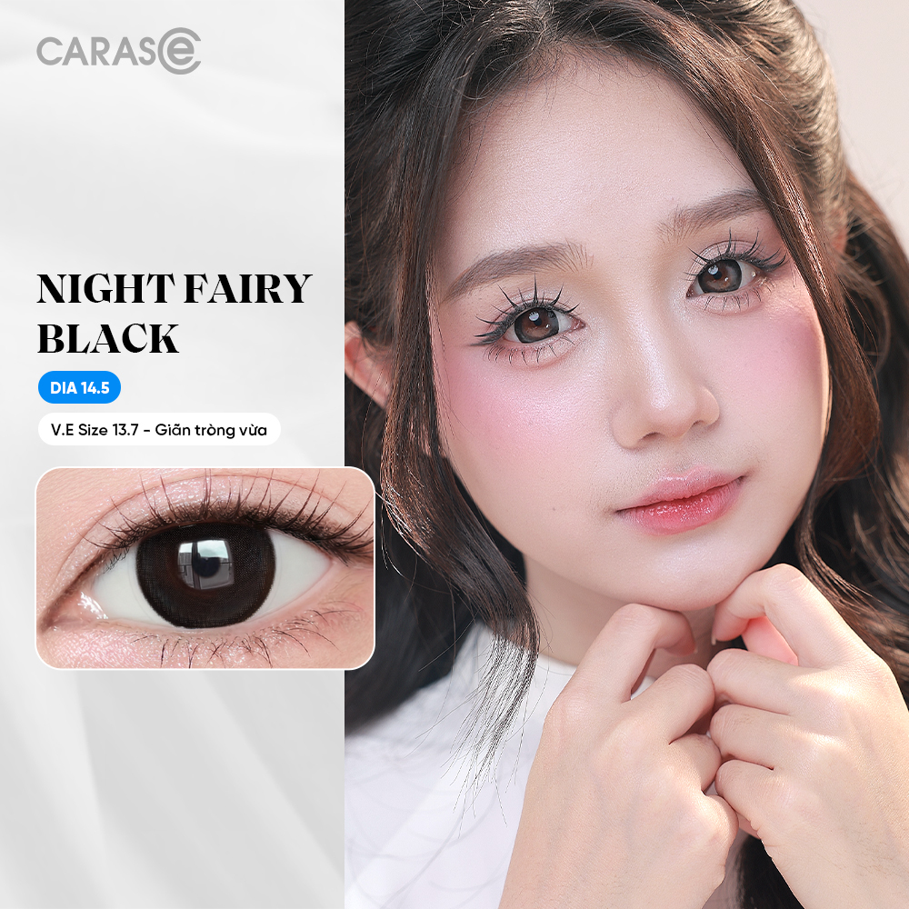[1 Chiếc] - Kính áp tròng 3 tháng - NIGHT FAIRY BLACK BASIC