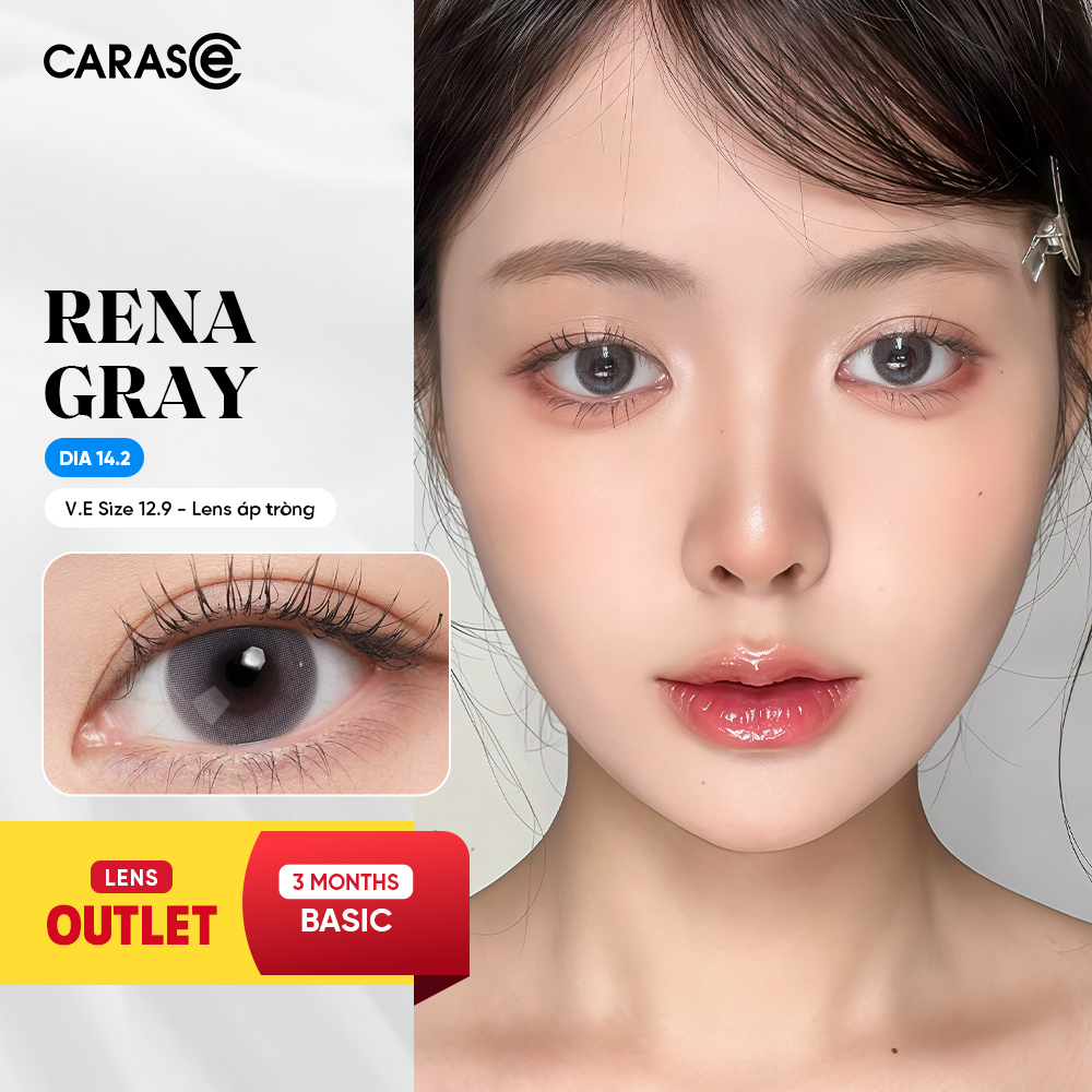 [1 Chiếc] - Kính áp tròng 3 tháng - RENA GRAY BASIC