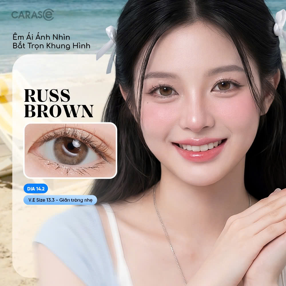 [1 Chiếc] - Kính áp tròng 1 tháng - RUSS BROWN