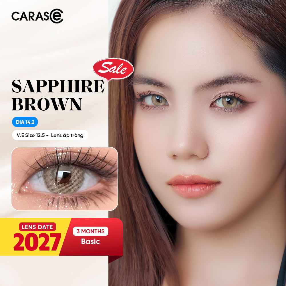 [1 Chiếc] - KÍNH ÁP TRÒNG 3 THÁNG - SAPPHIRE BROWN