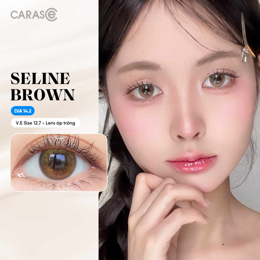 [1 Chiếc] - Kính áp tròng 3 tháng - SELINE BROWN BASIC