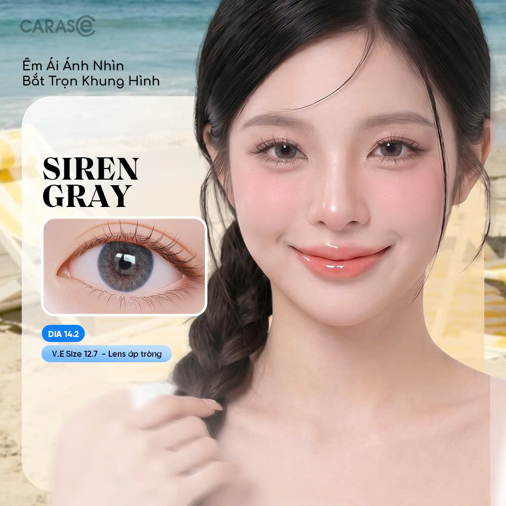 [1 Chiếc] - Kính áp tròng 3 tháng - SIREN GRAY BASIC
