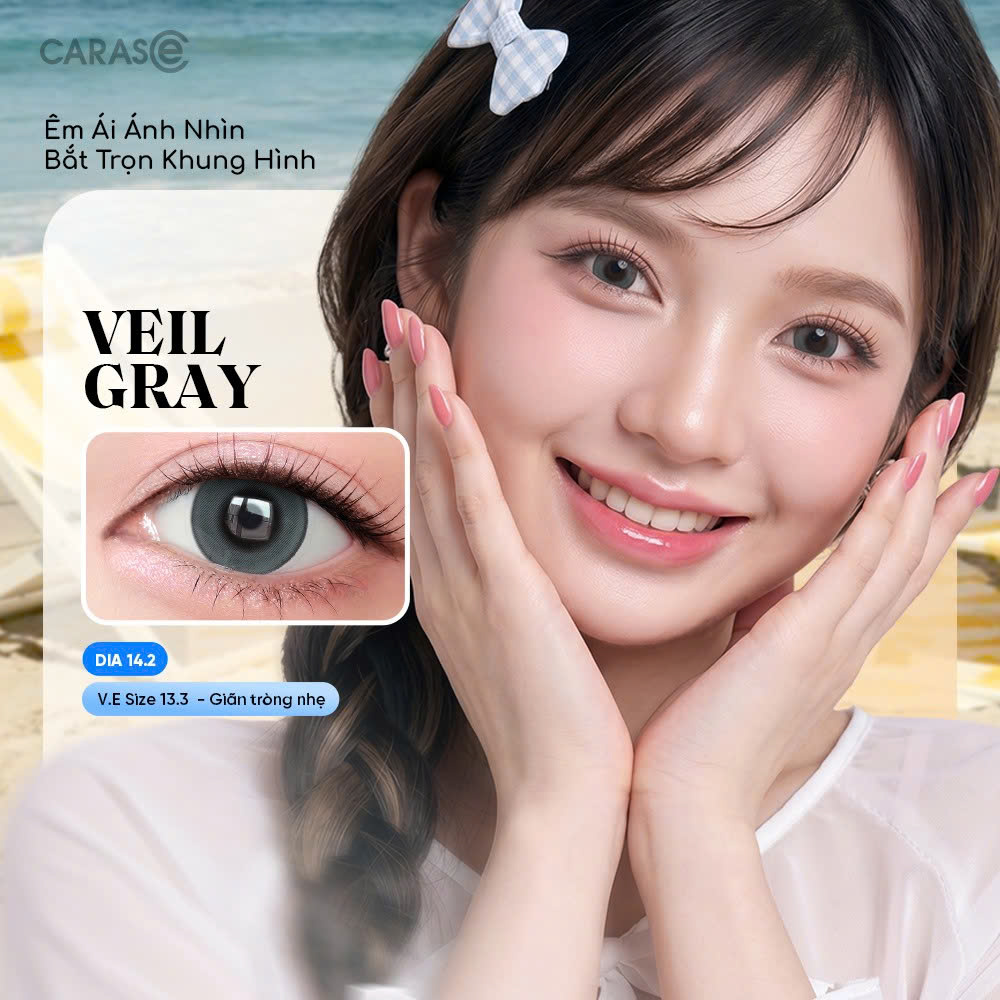 [1 Chiếc] - Kính áp tròng 3 tháng - VEIL GRAY BASIC