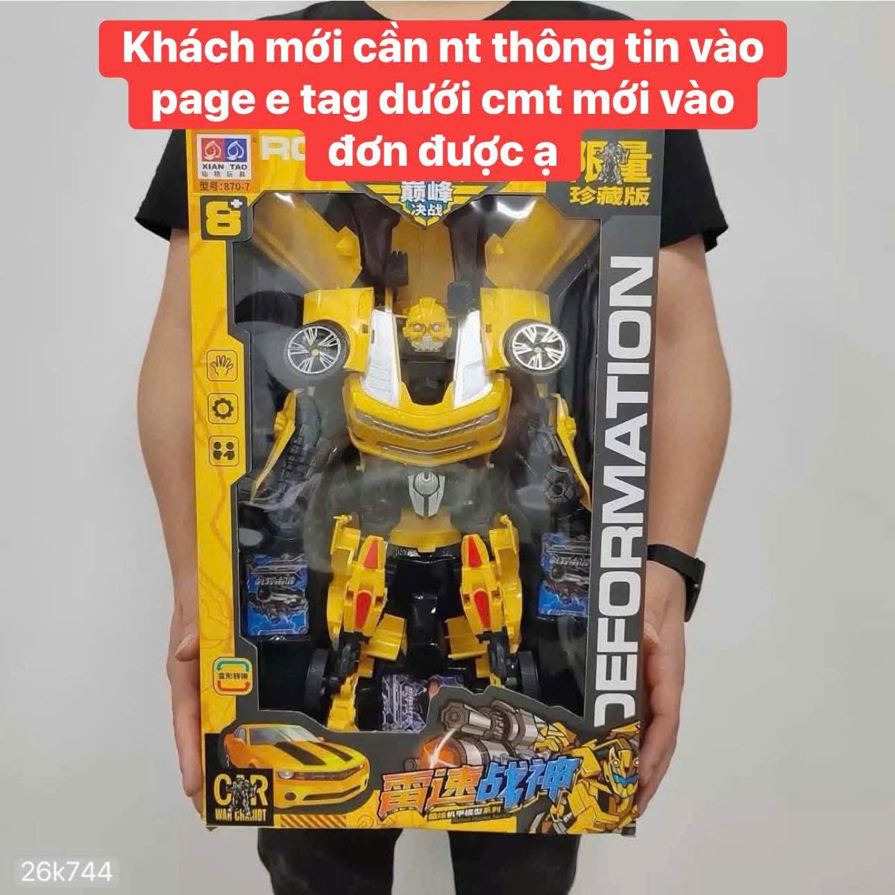 [NHẬN NỐT]--(26k744) Bộ đồ chơi robot siêu to bé nào cũng mê