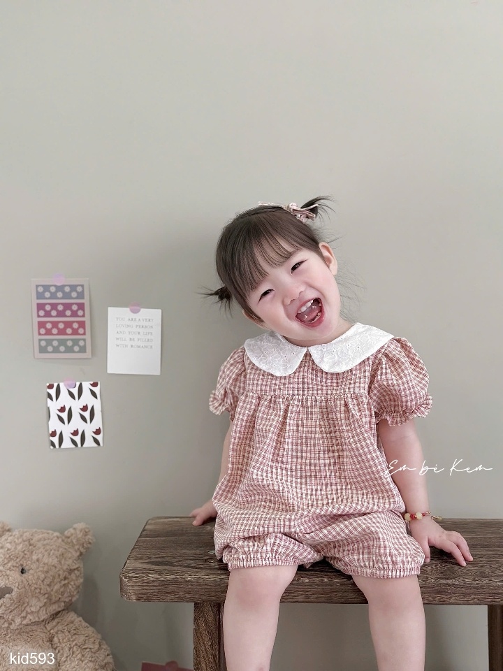 HCS Set bộ kẻ tay bồng cho bé siêu xinh