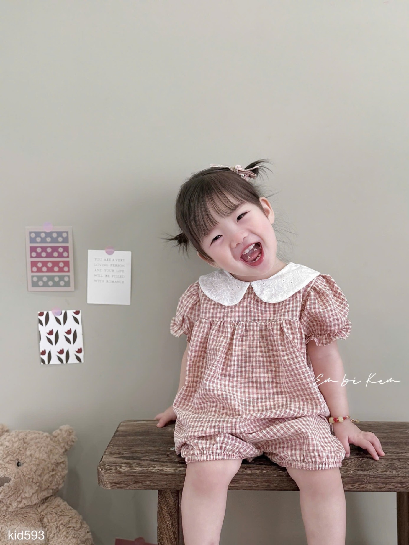 HCS Set bộ kẻ tay bồng cho bé siêu xinh