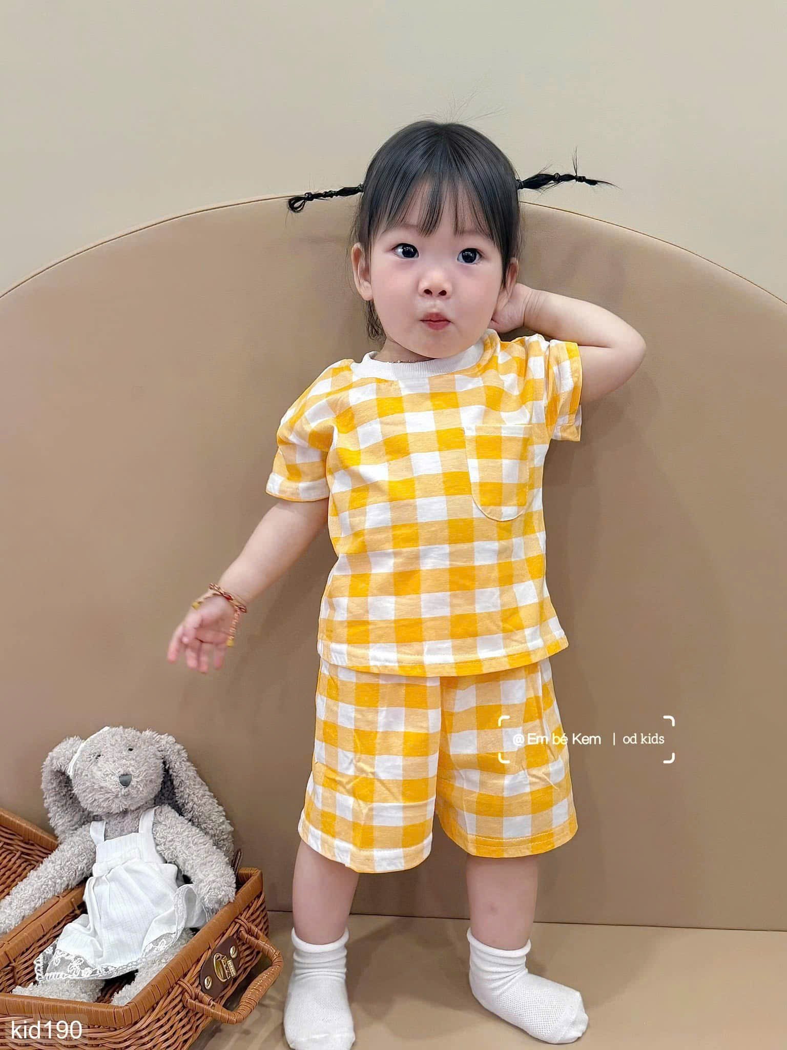 HCS Set bộ caro vàng cho bé siêu xinh - 73