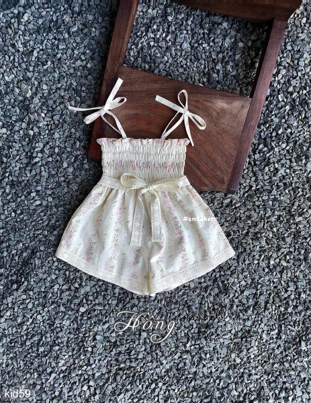 HCS Jum họa tiết hoa hồng nơ eo cho bé lẻ sz 3xl ( 16-19kg)