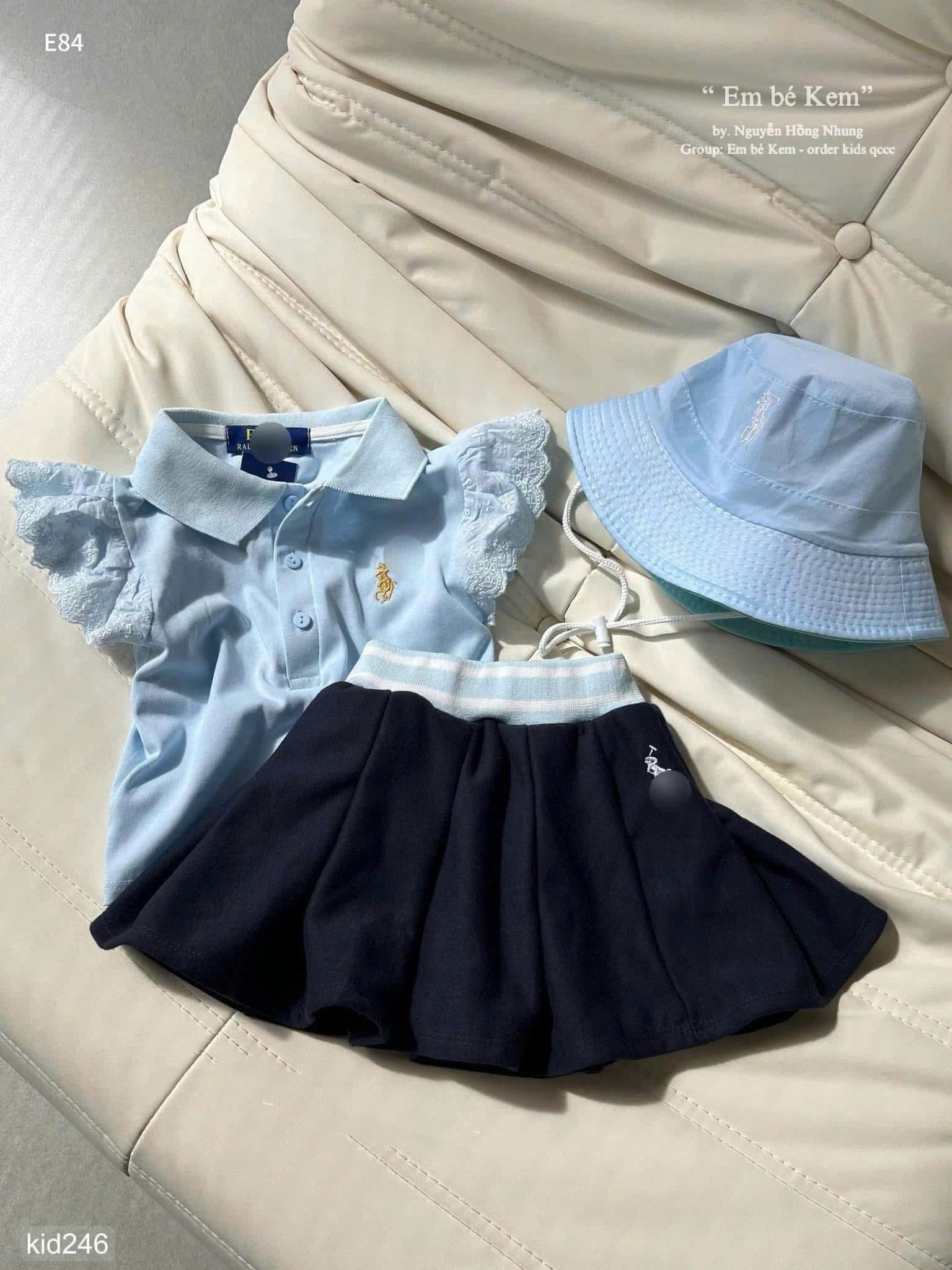 HCS Vays polo thêu ngựa xanh kèm mũ sz100 ( 8-10kg)